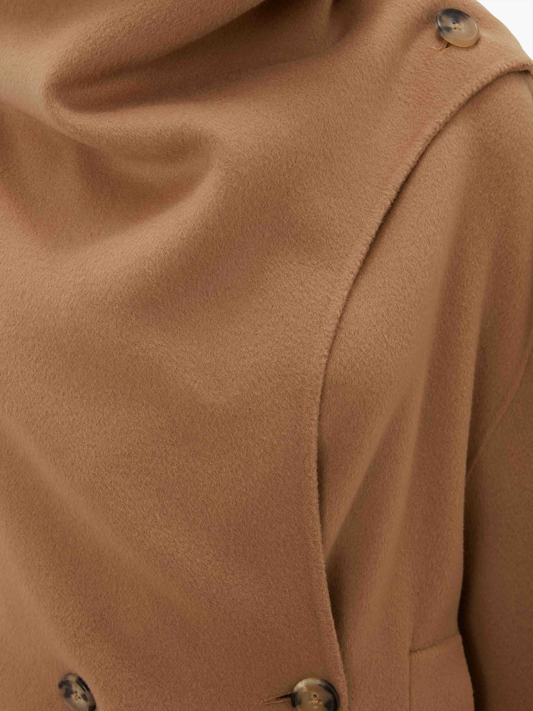 Short Scarf Coat in Camel #5