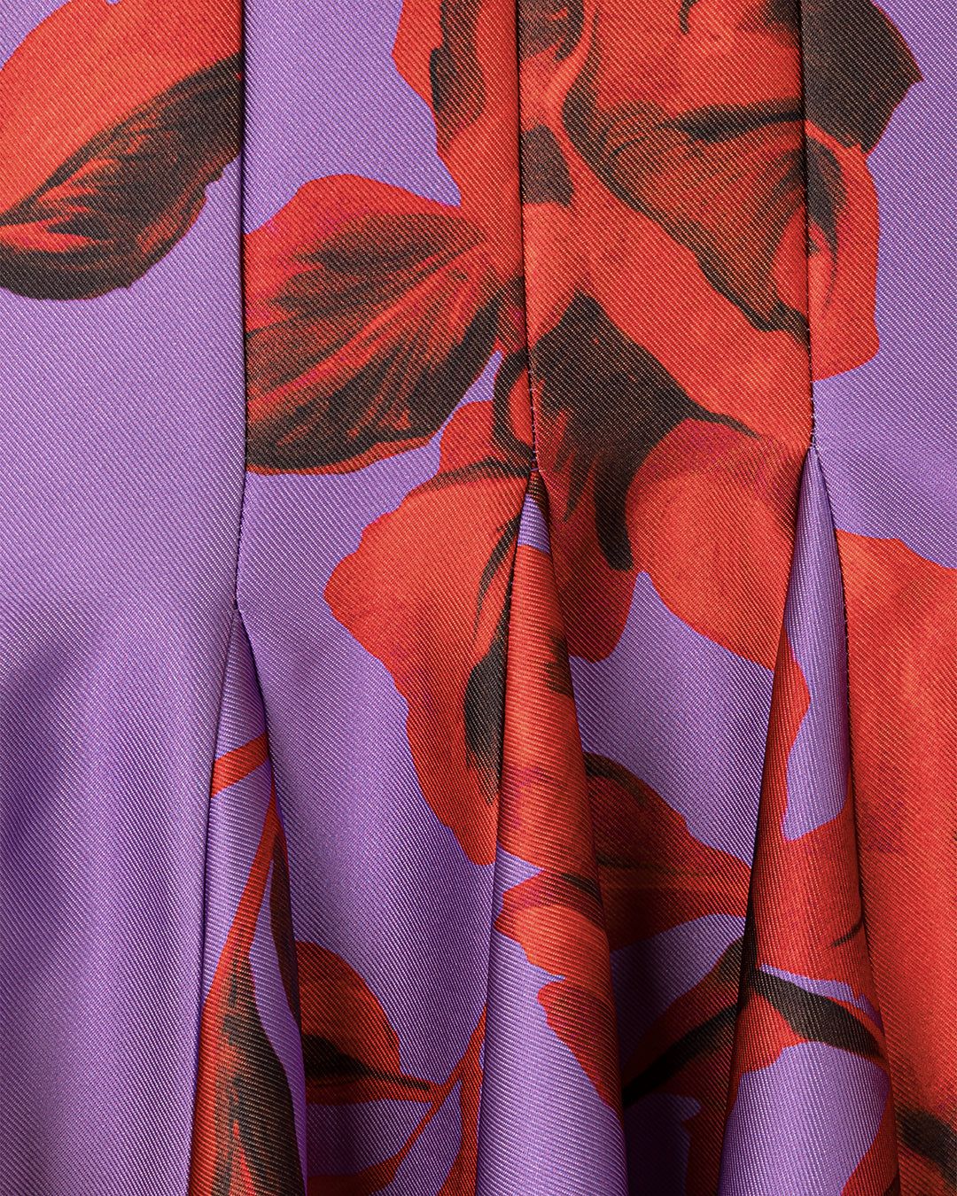 MINI HIBISCUS DRESS - PURPLE RED #4