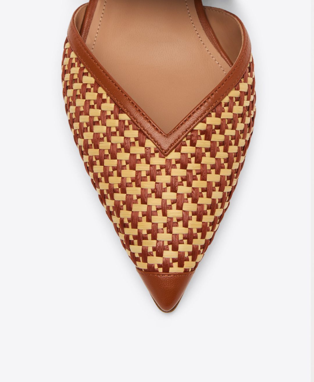 Manu Flat - Tan Raffia Pointed Toe Flats #4