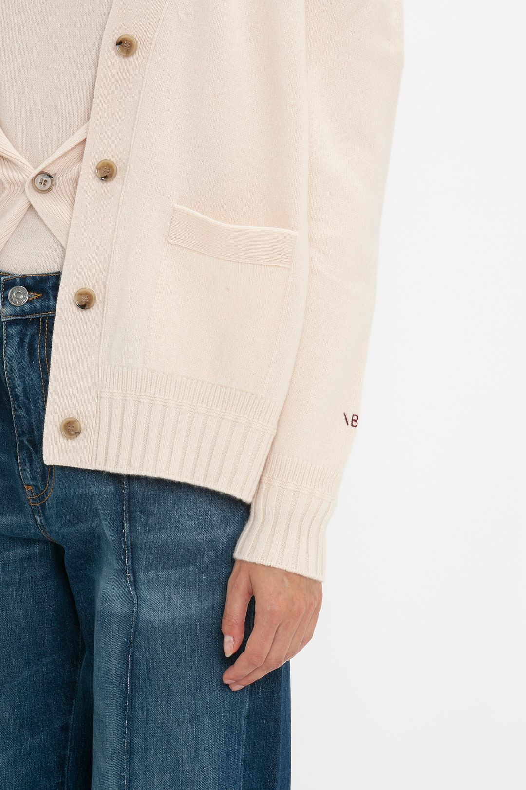 Double Layer Cardigan in Ivory #5