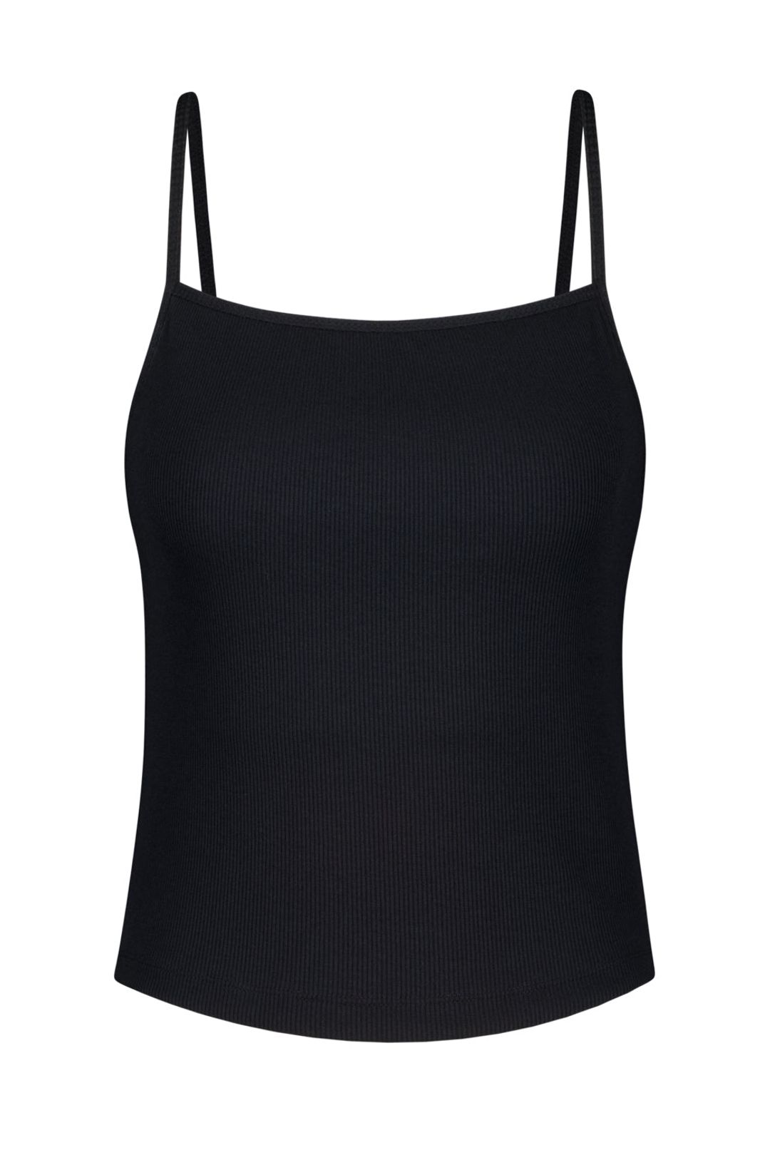SIA FINE STRAP CAMI TOP - BLACK RIB #7