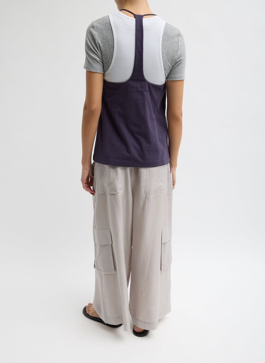 Silk Voile Cargo Triple Pleat Pant #5