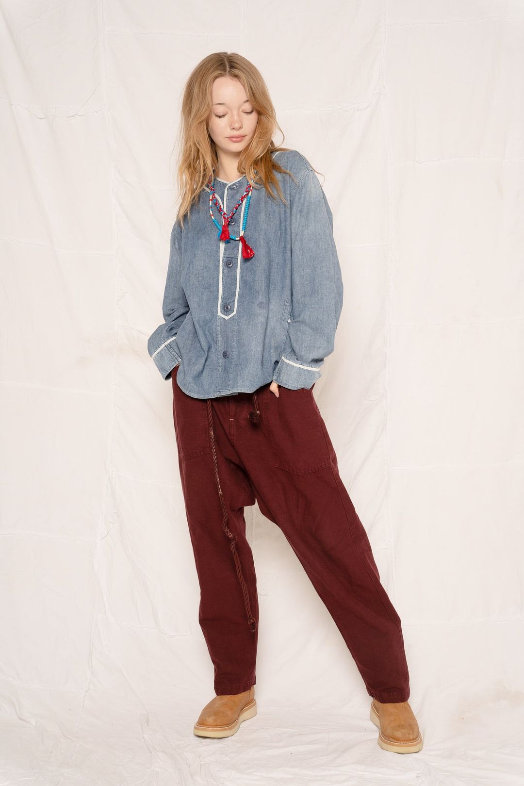 P38 Linen/Cotton Deep Burgundy