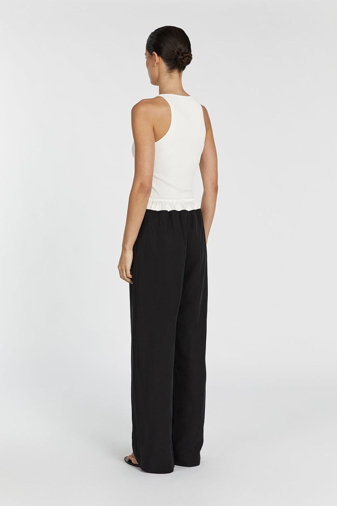 HARVEY BLACK SPLICED PANT #4