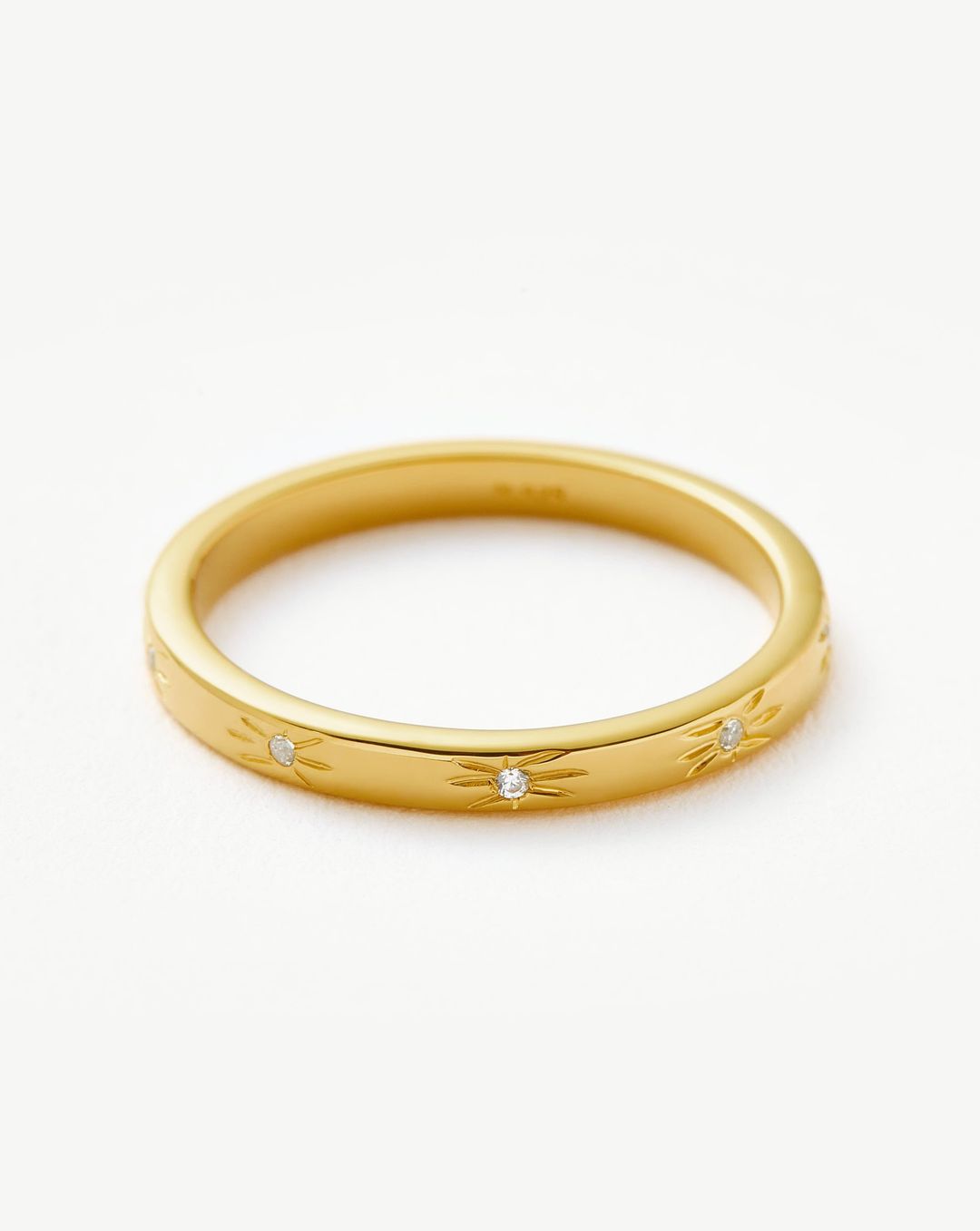Interstellar Star Studded Stacking Ring | 18ct Gold Vermeil #4