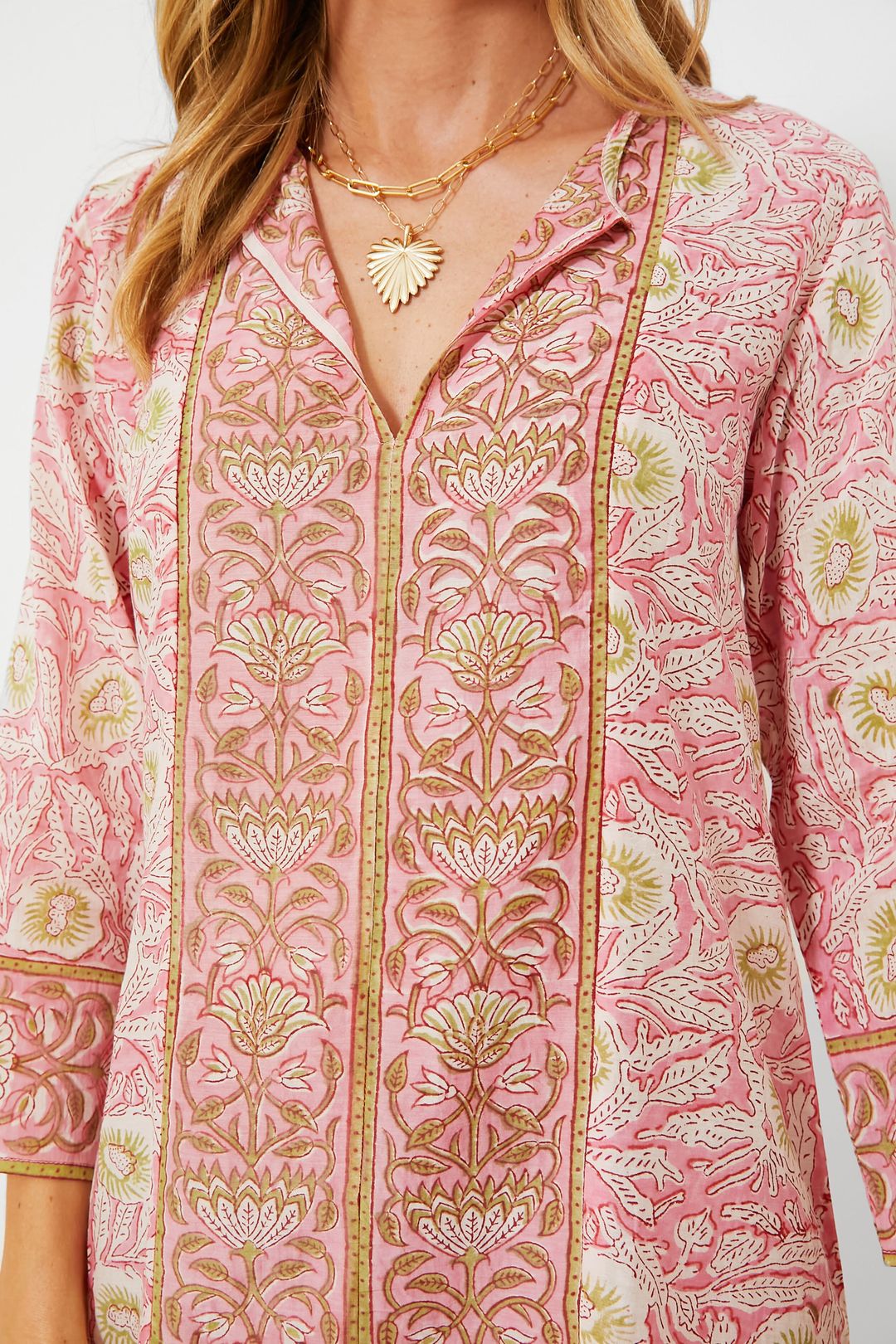 Pink and Green Floral Jane Maxi Dress #5