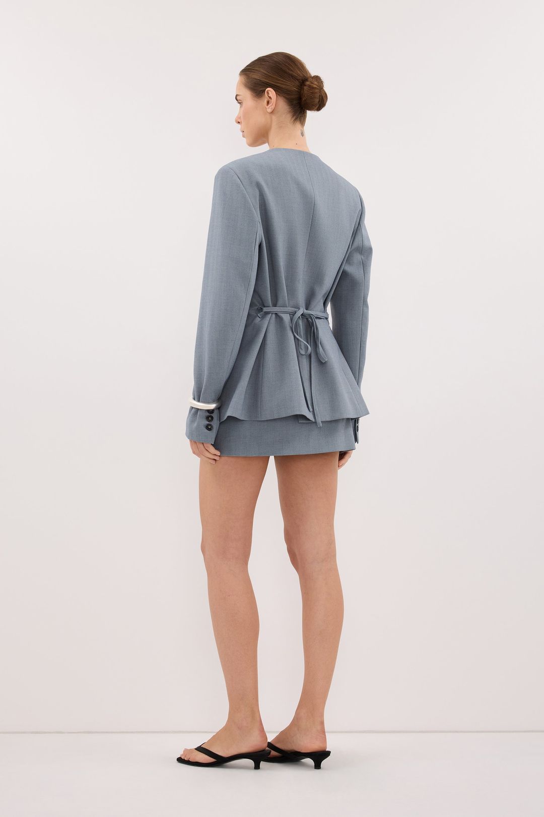 PEYTON DUSTY BLUE MARLE MICRO SKORT #4