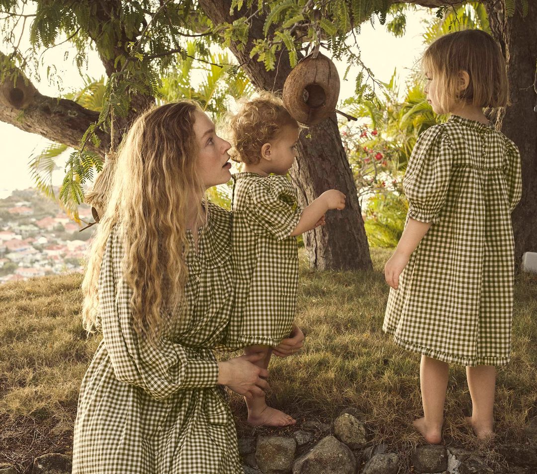 HMD -- PARIS DRESS -- OLIVE GINGHAM #5