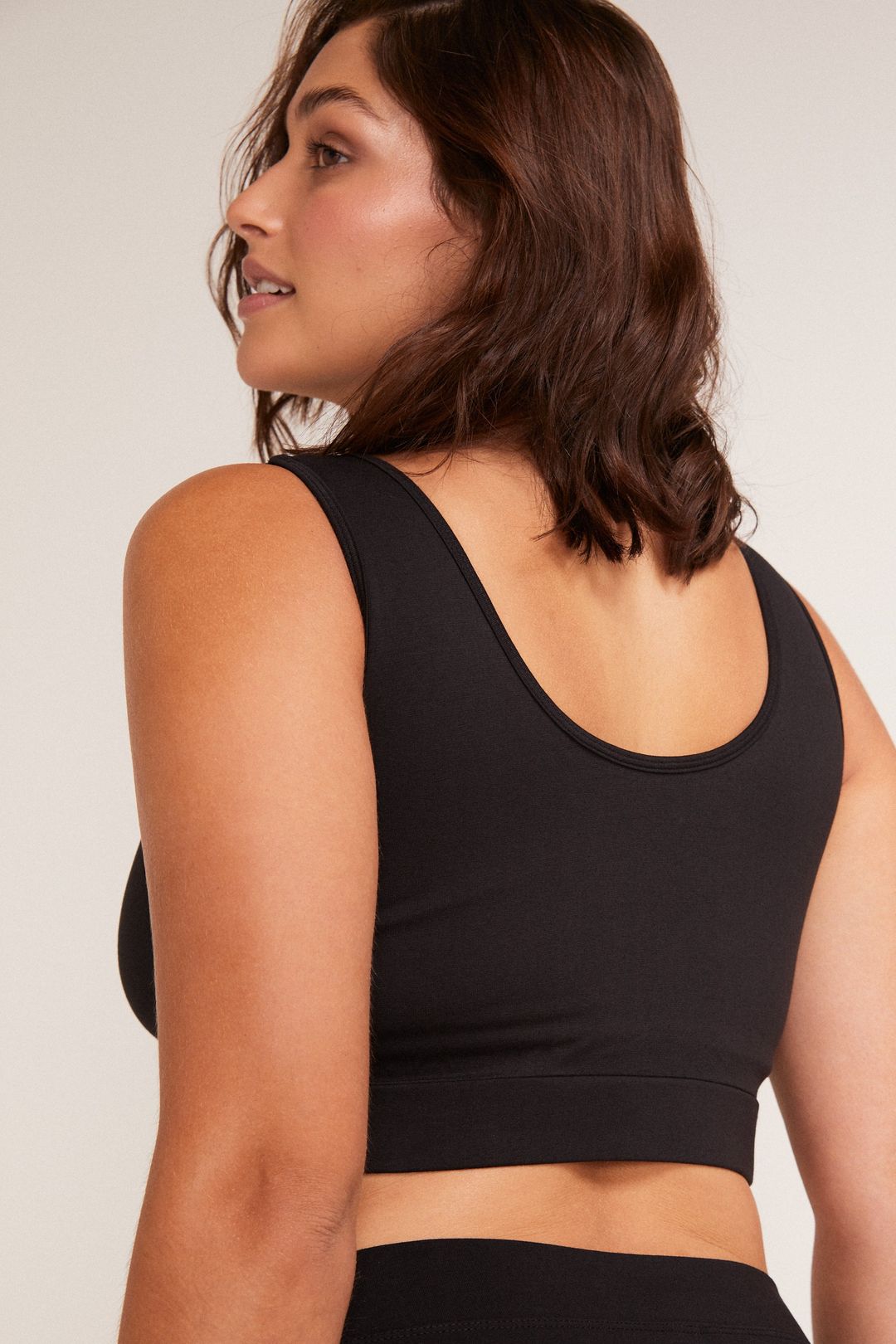 BOWIE ORGANIC COTTON CROP TOP (SIZE 6 & 8 ONLY) - NOIR #3