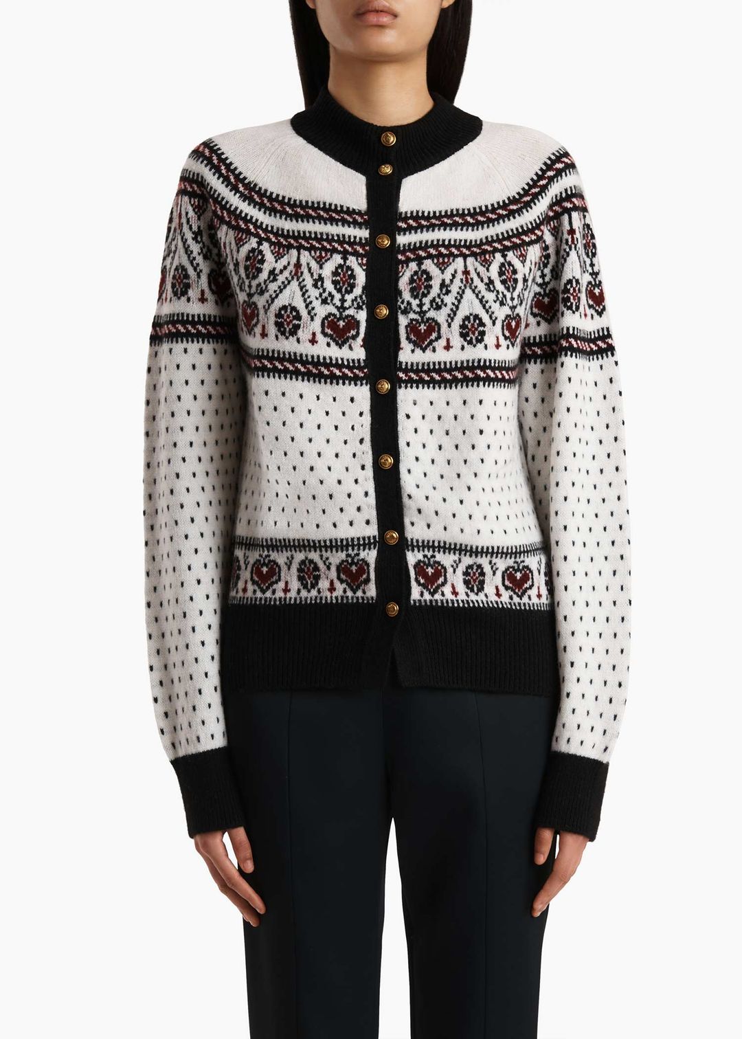 Marc Cardigan in Ivory and Red Multi #3