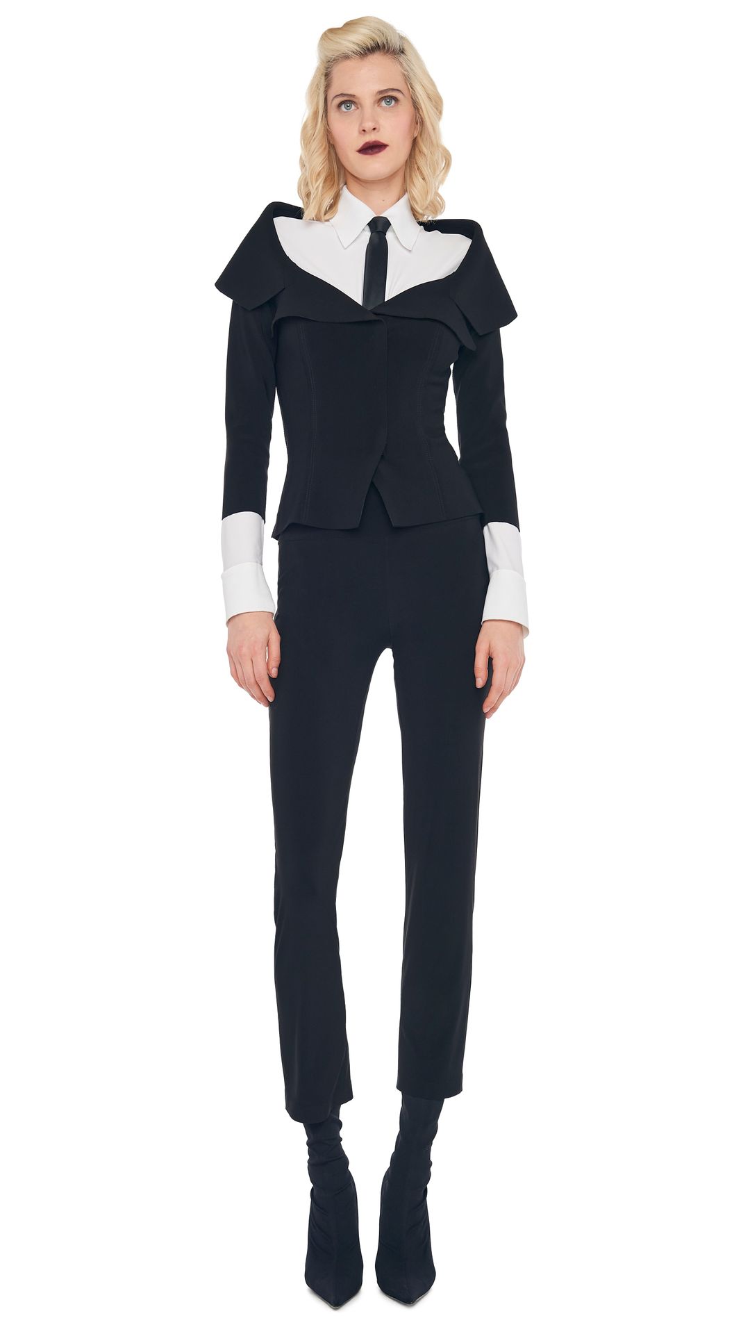 PENCIL PANT with OFF SHOULDER SINGLE BREASTED JACKET