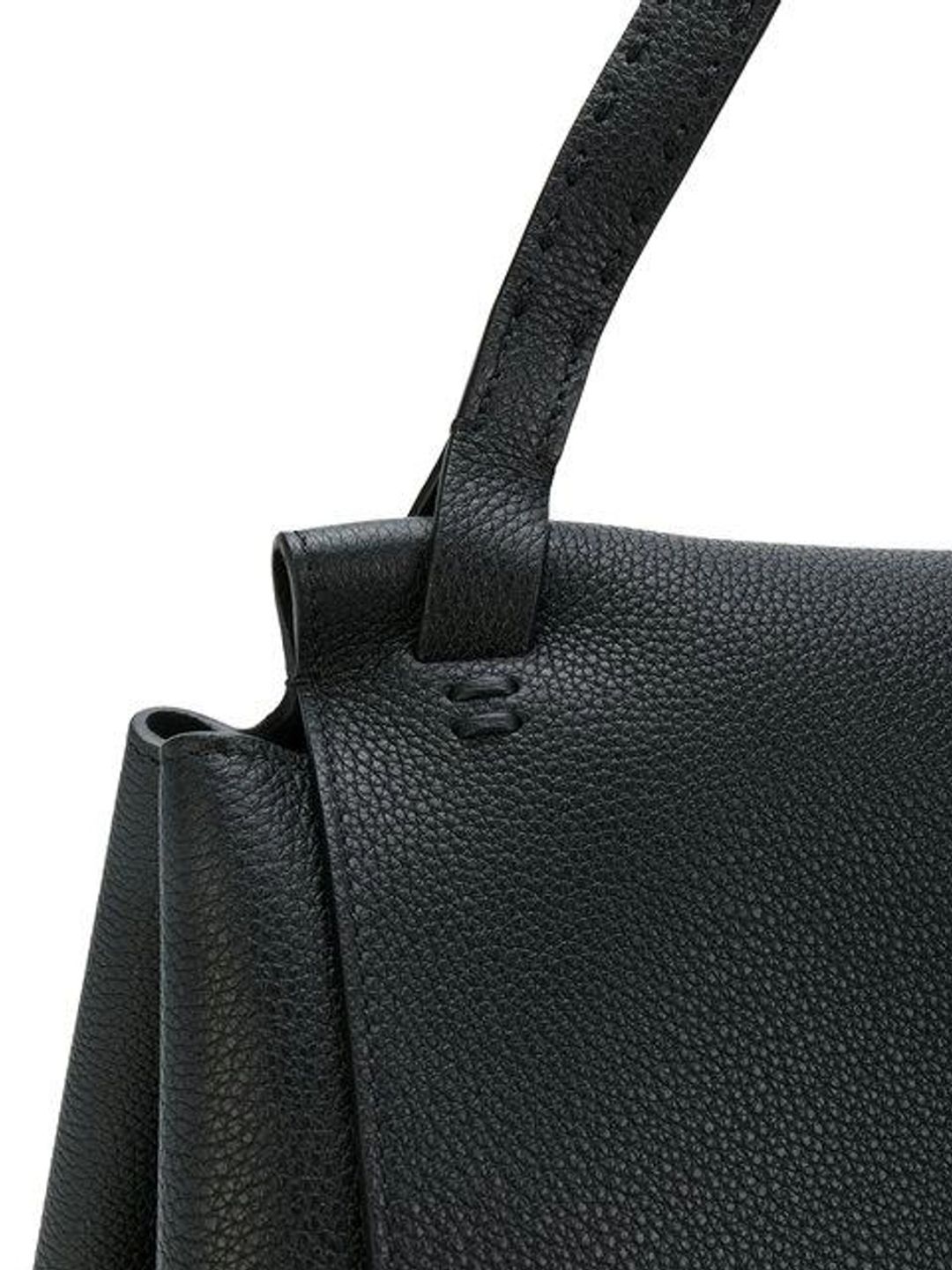 Top Handle 14 Leather Flap-top Shoulder Bag In Black Pld #6