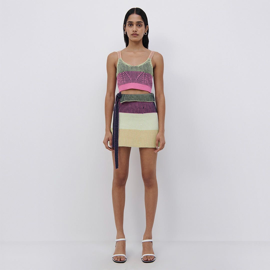 Ivana Cotton Cashmere Mini Skirt