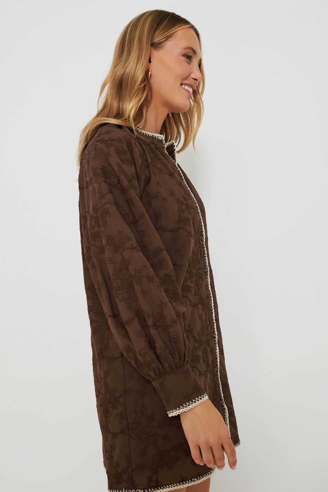 Brown Textured Trisha Shirt Dress #4