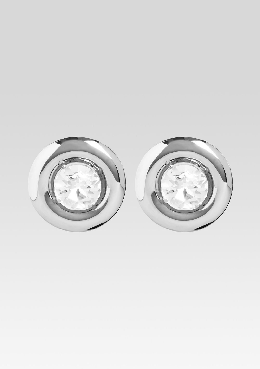 Round Earrings with Crystals