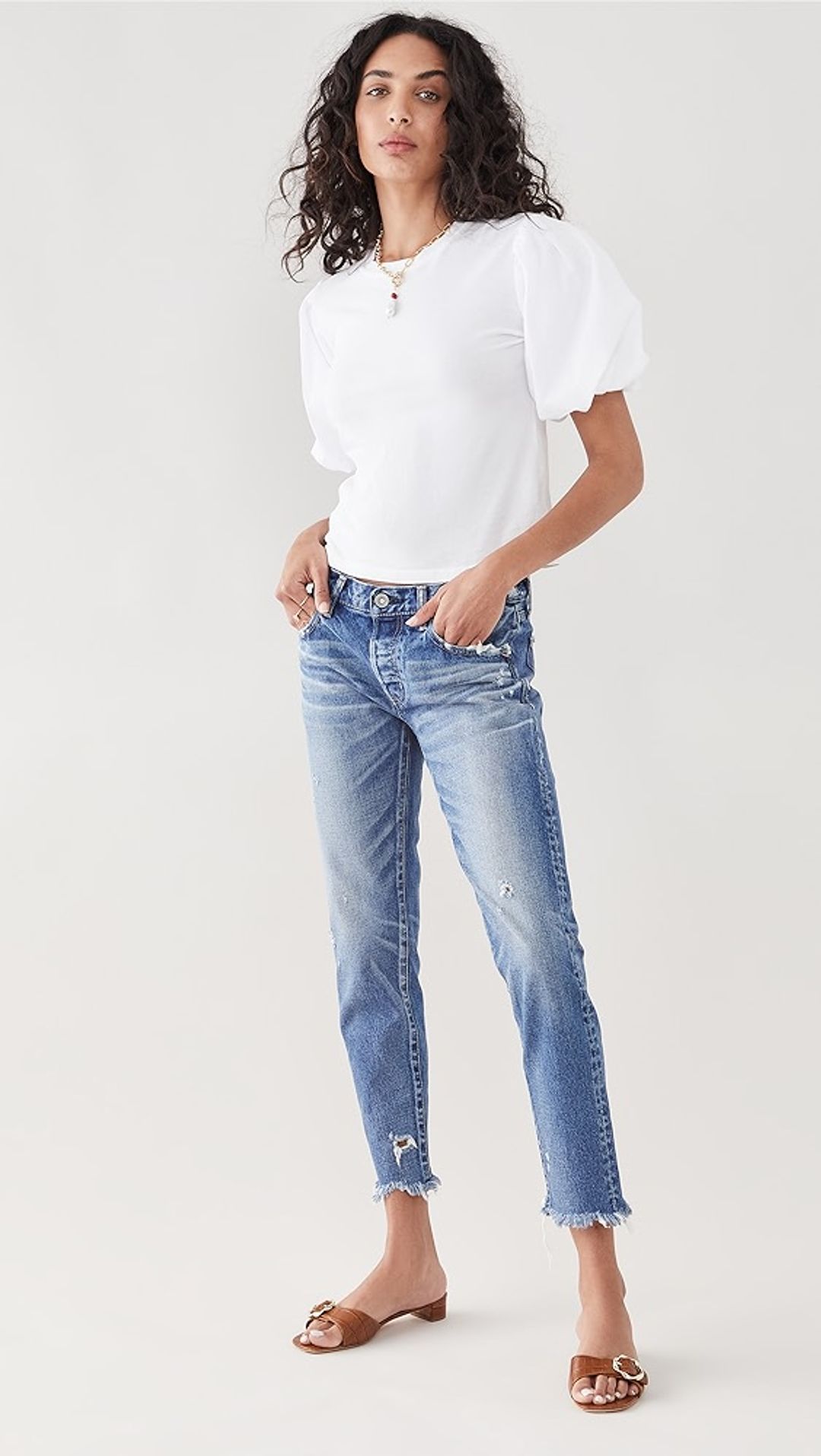 Keller Distressed Tapered Jeans #4