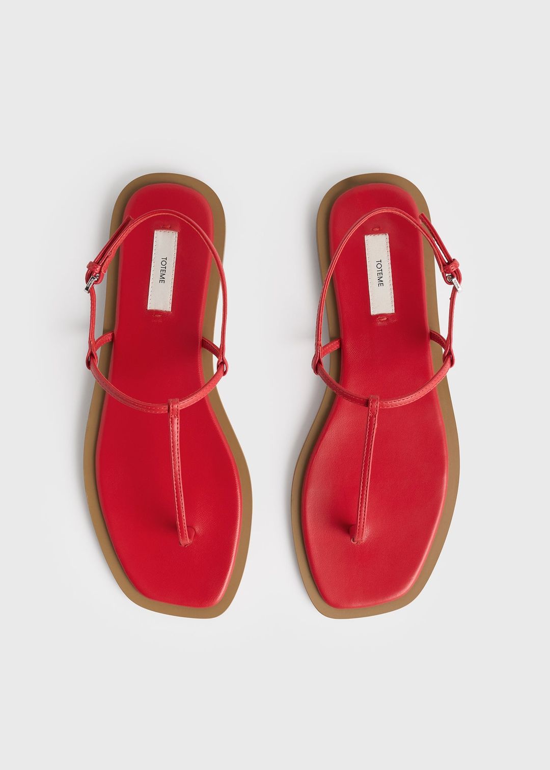 T-strap nappa sandals red/desert #5