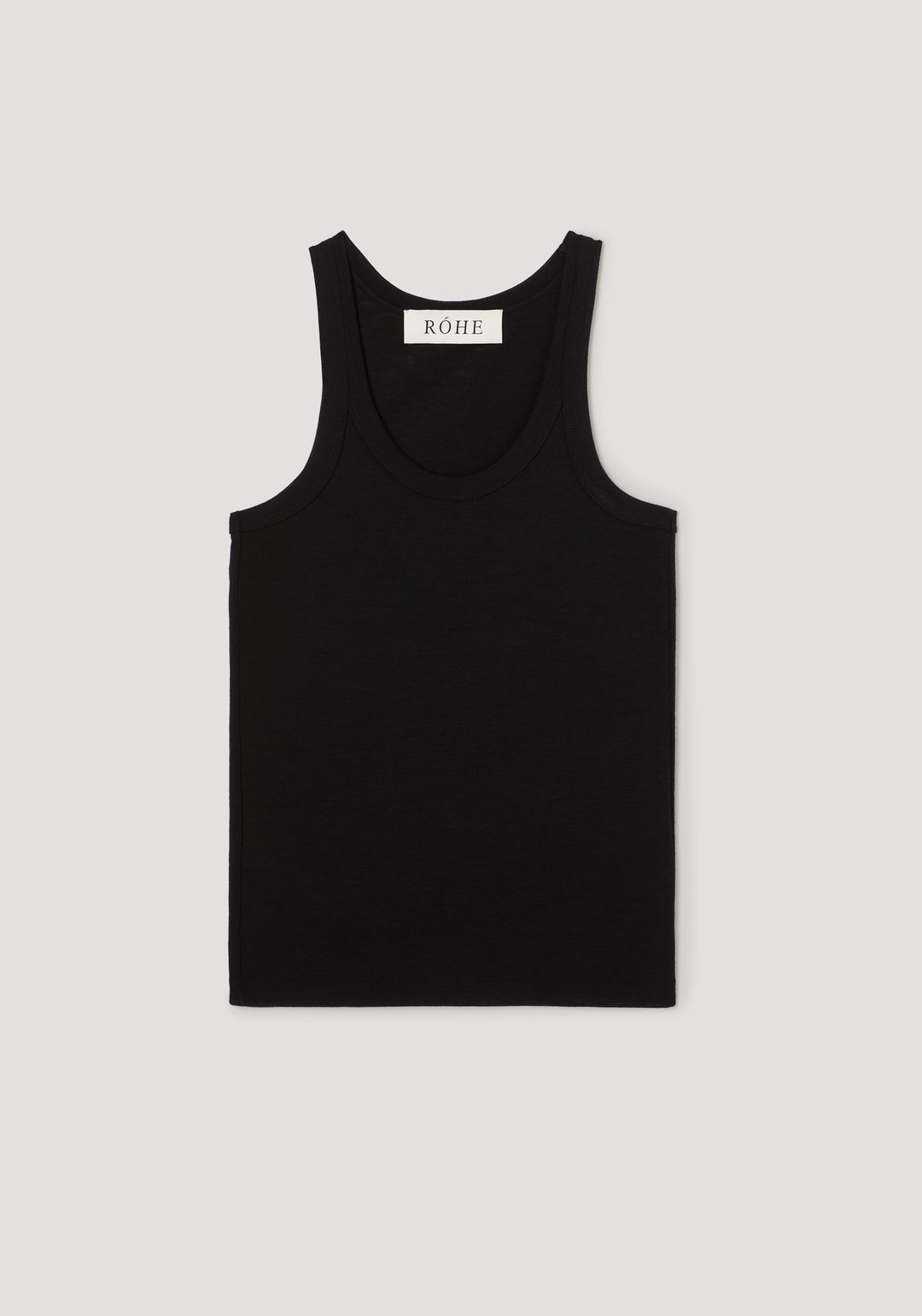 Merino scoop neck top | black #6