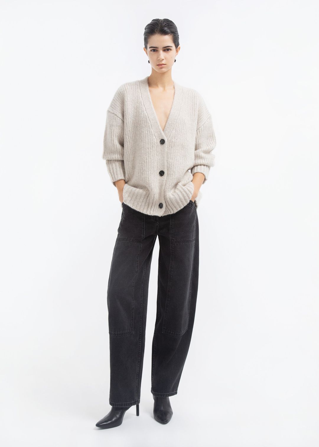 Boyfriend Cardigan in Cashmere - Arctic