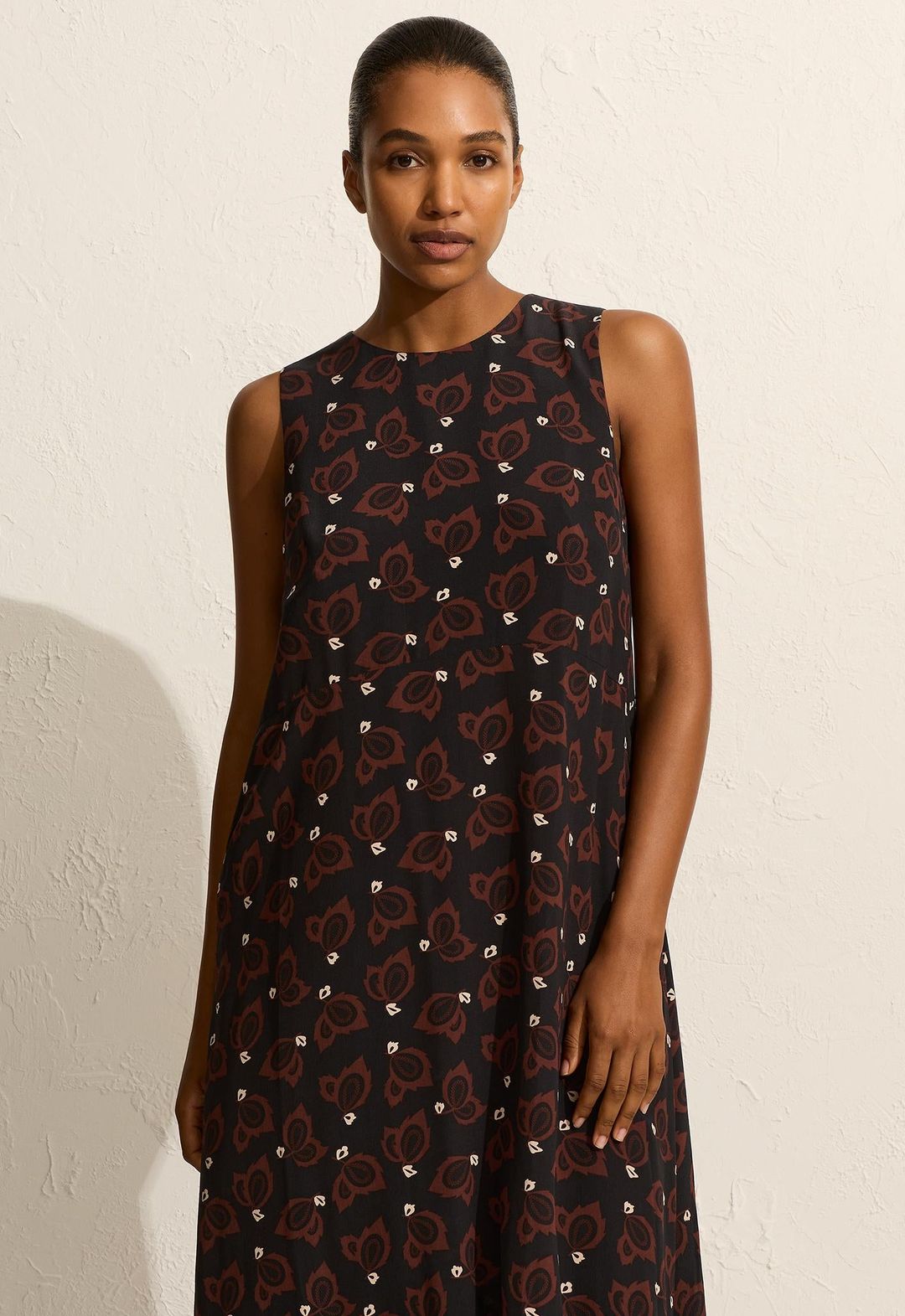 Curved Waist Midi Dress - Casablanca