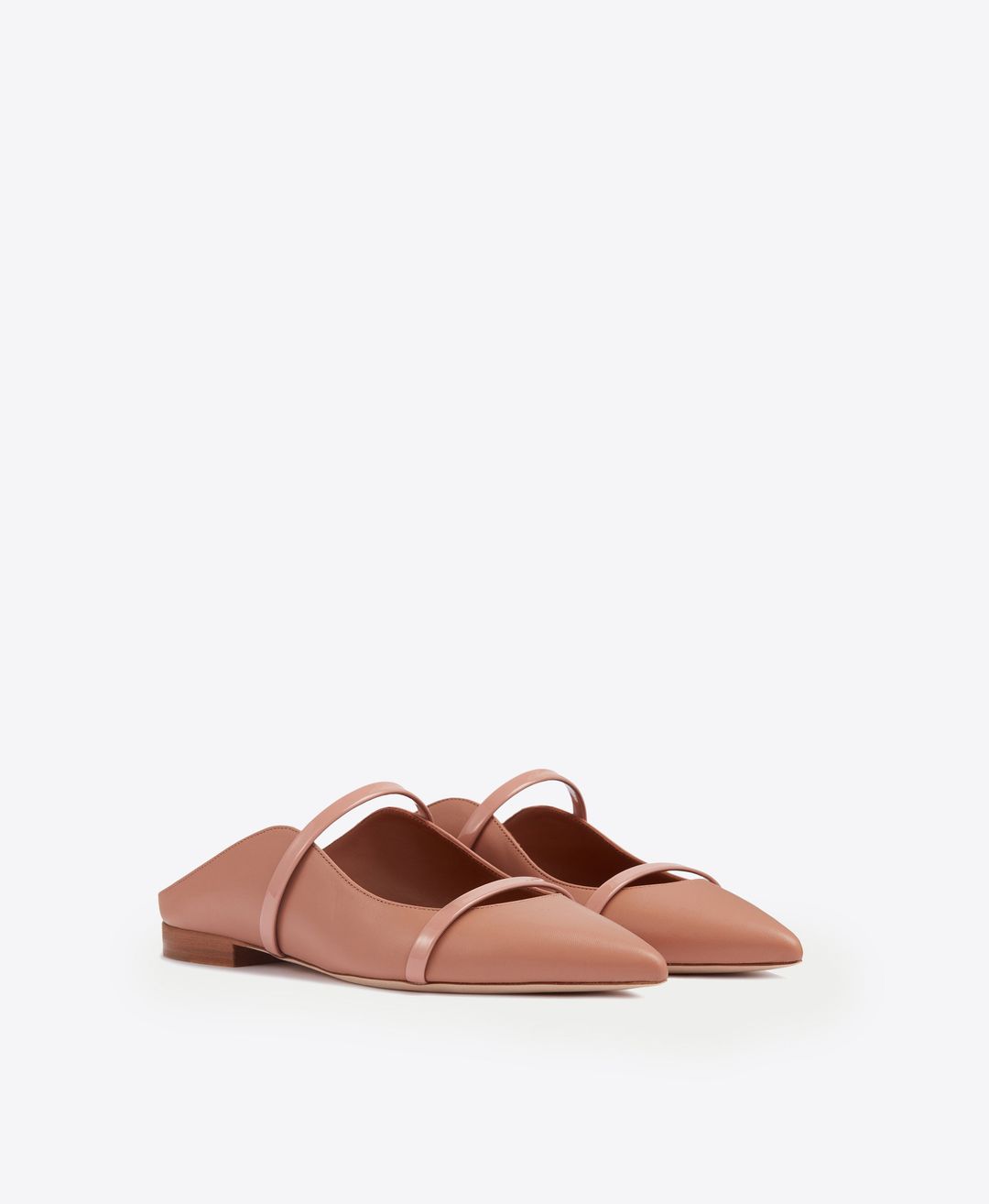 Maureen Flat - Nude Leather Flat Mule #2