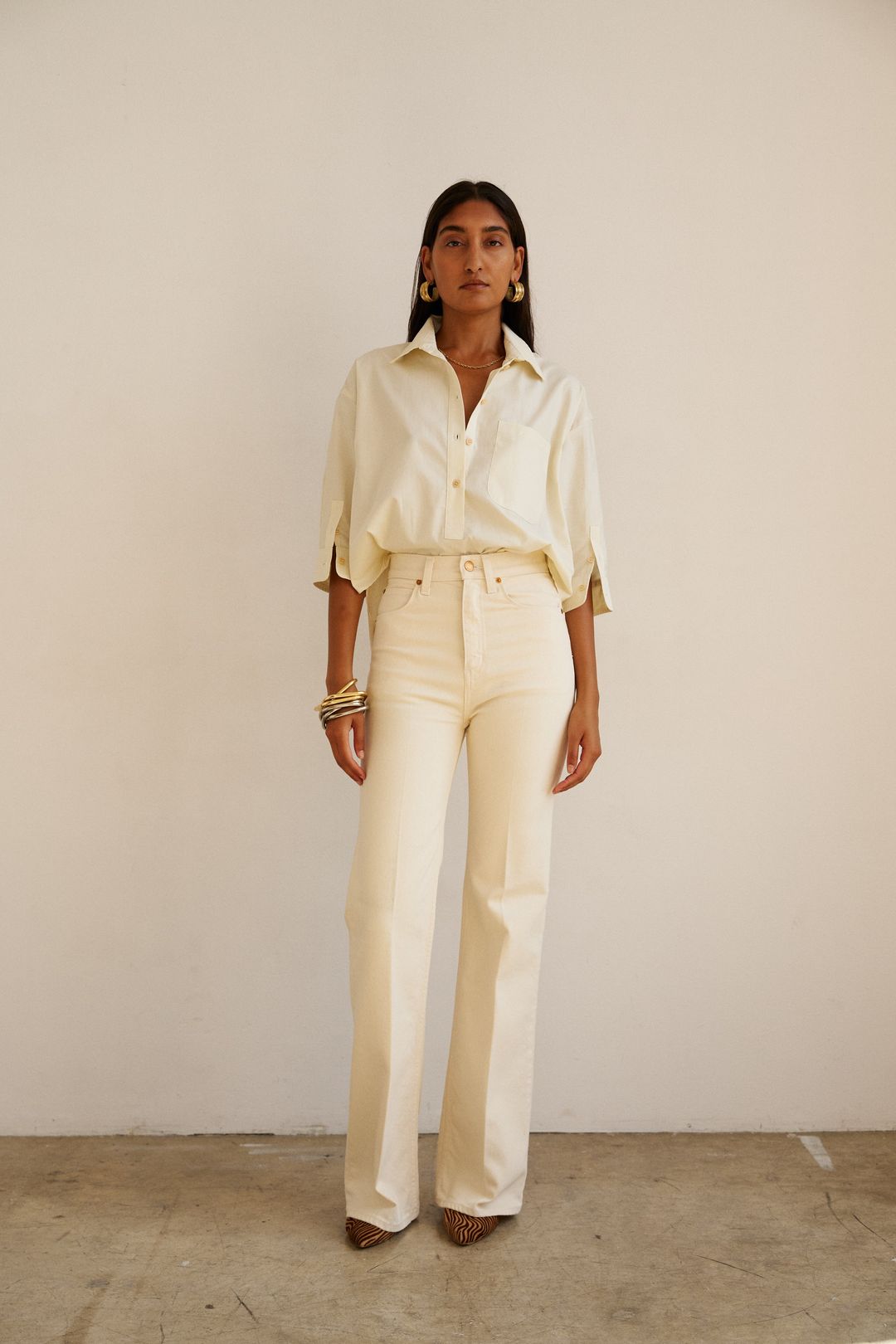 The Crease Jean in Ecru