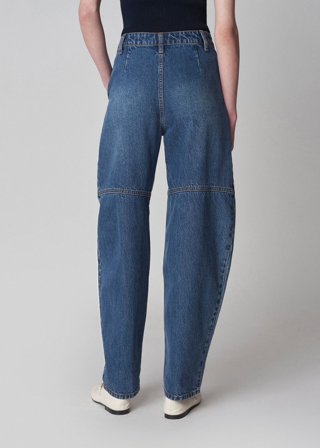 High Waist Balloon Pant in Denim - Indigo #3