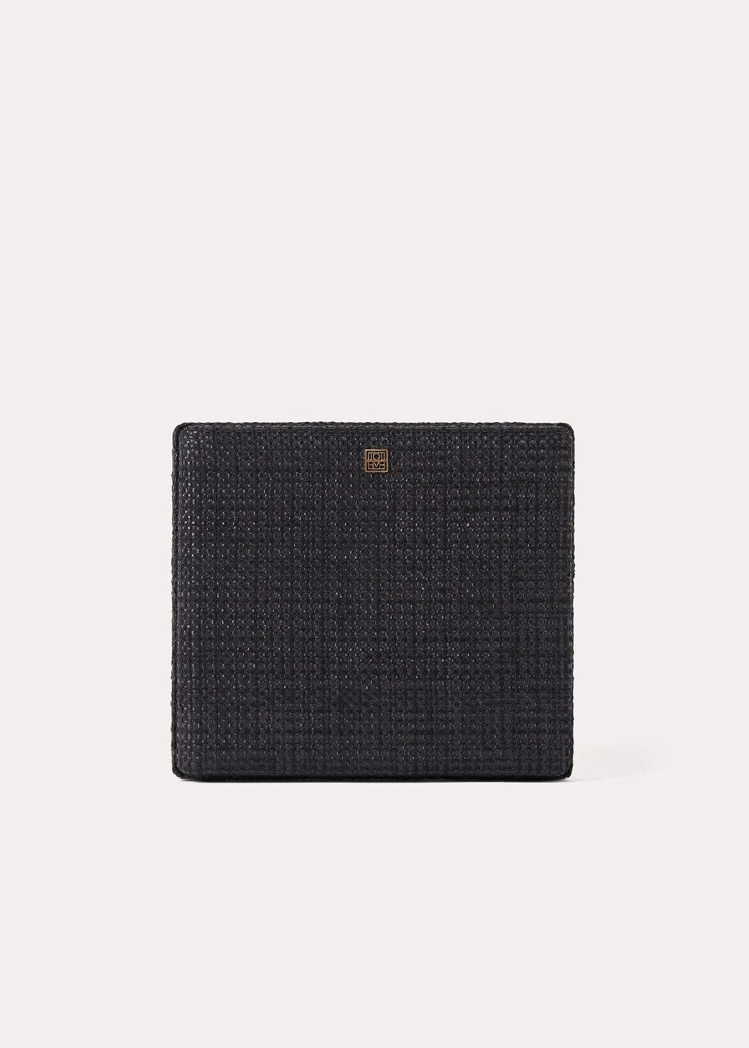 Raffia clutch black