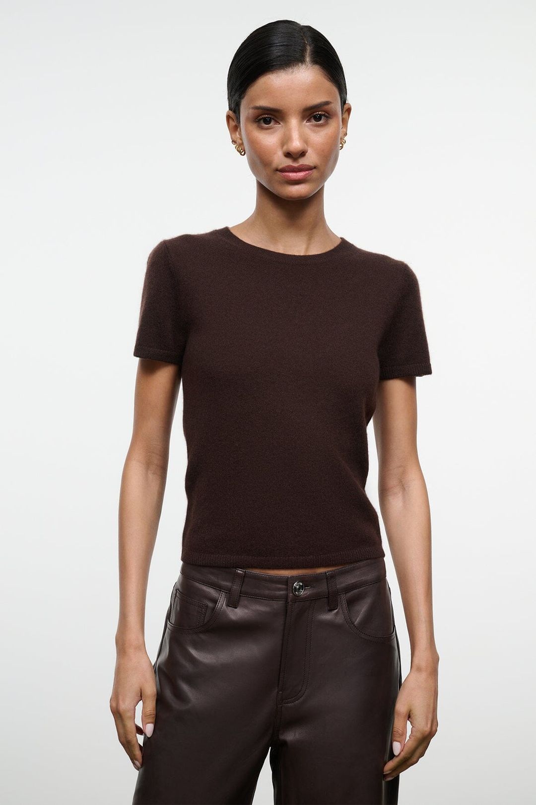 EASY CASHMERE TEE | DARK CHOCOLATE #4