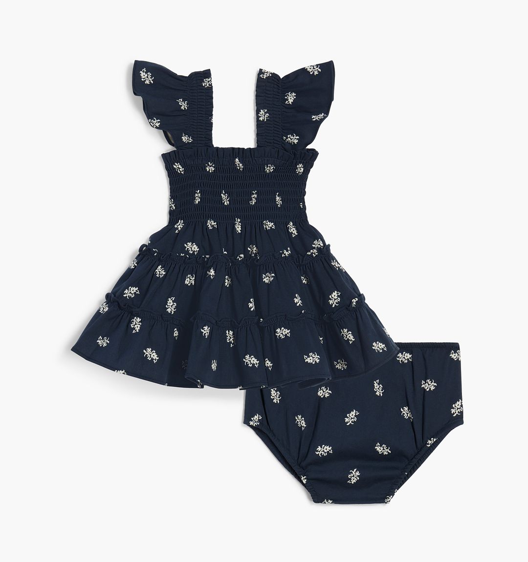 The Baby Ellie Nap Dress - Navy Autumn Paisley