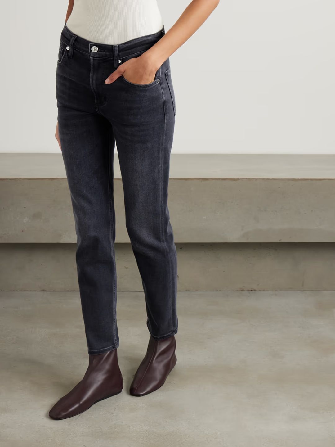 Isola mid-rise slim-leg jeans #3