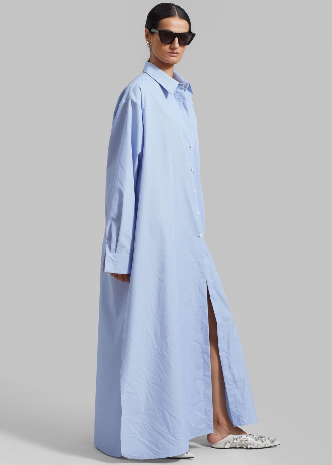 Avery Shirt Dress - Blue Stripe #6