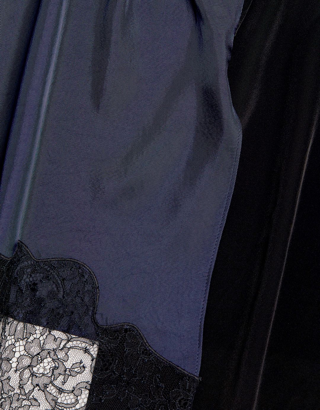Patchwork Lace Silk Midi Skirt #6