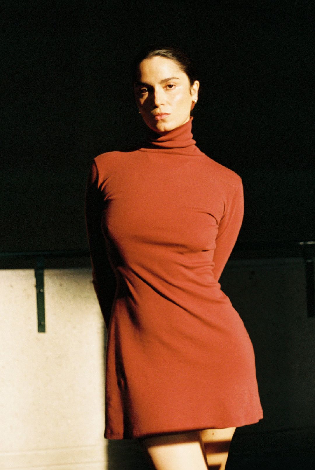 Turtleneck L/S Bellevue Mini Dress - Sangria #4