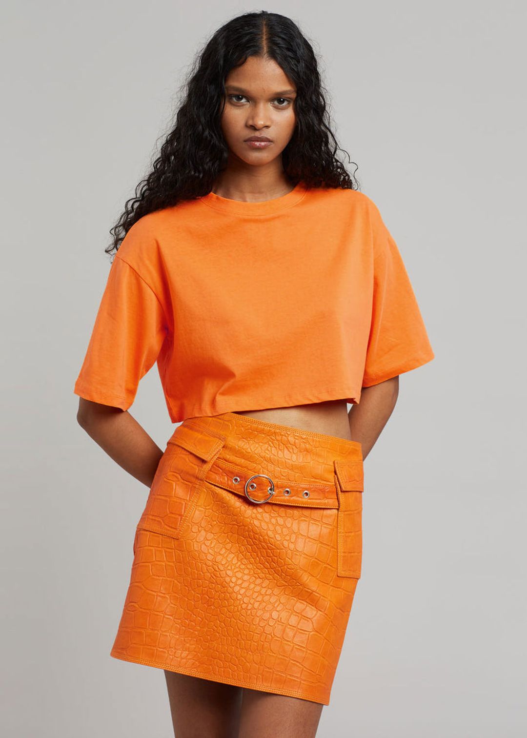 Karina Cropped T-Shirt - Orange #4