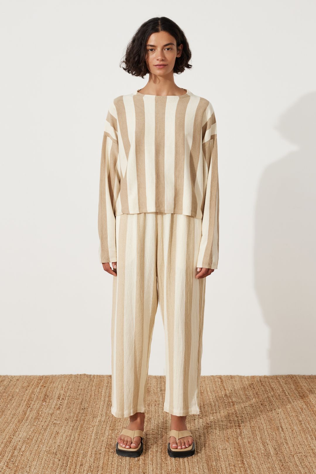 Natural Stripe Organic Cotton Pant #4