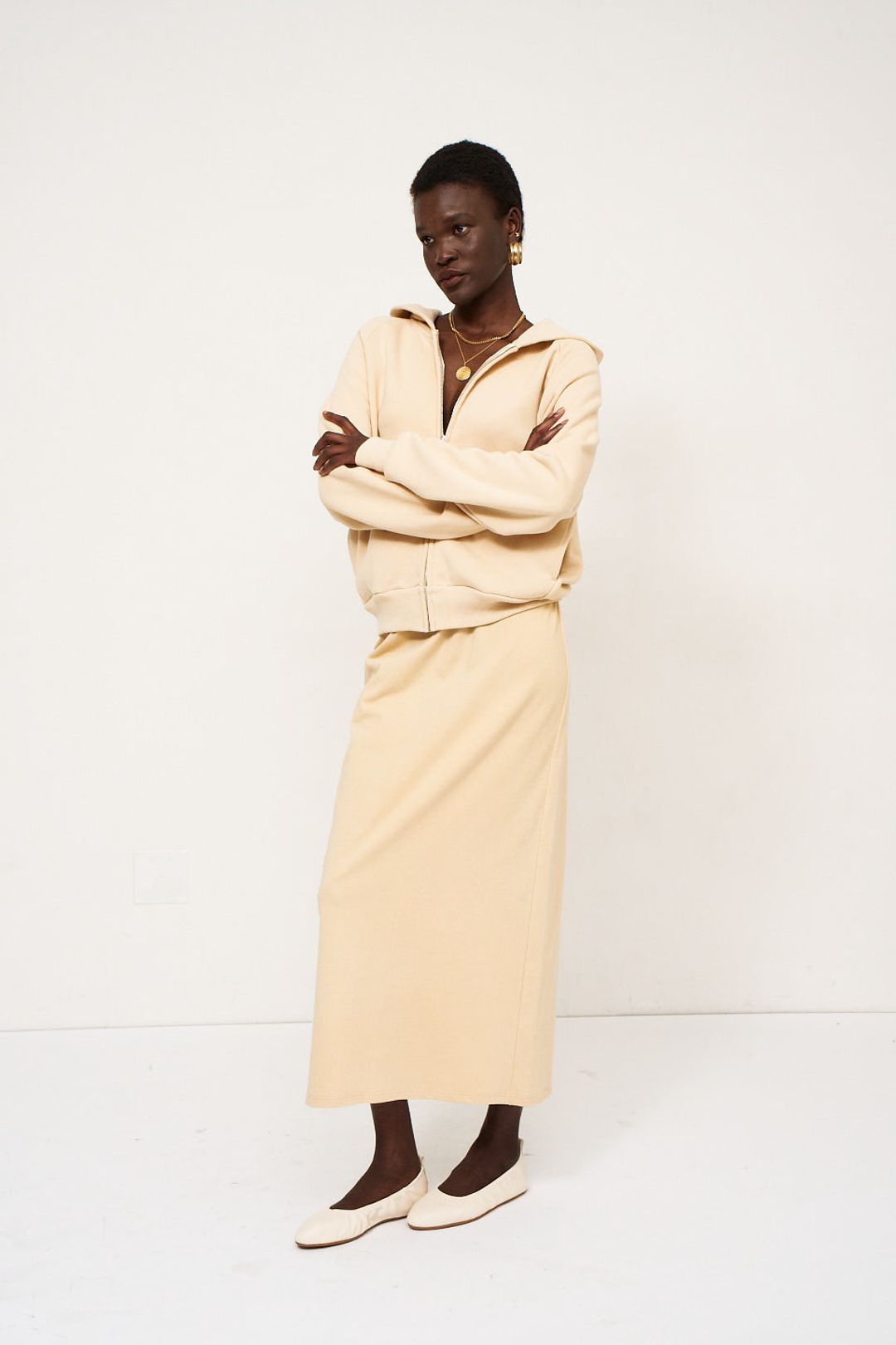 The Column Skirt in Butter #3