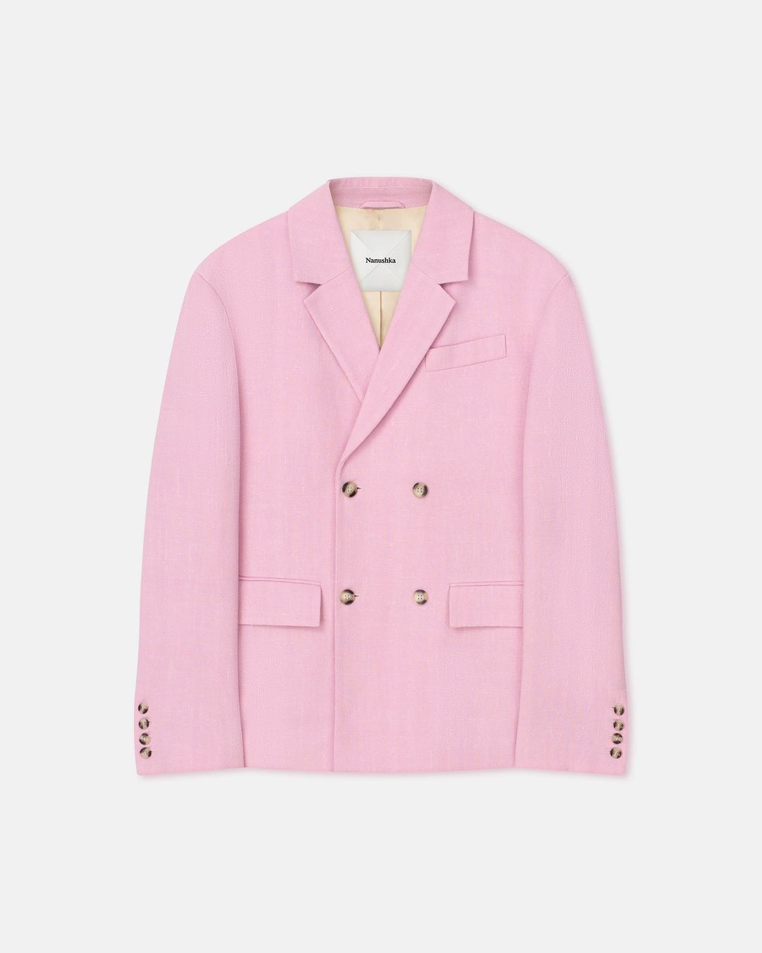 Luxton - Silk Viscose Tweed Blazer - Orchid