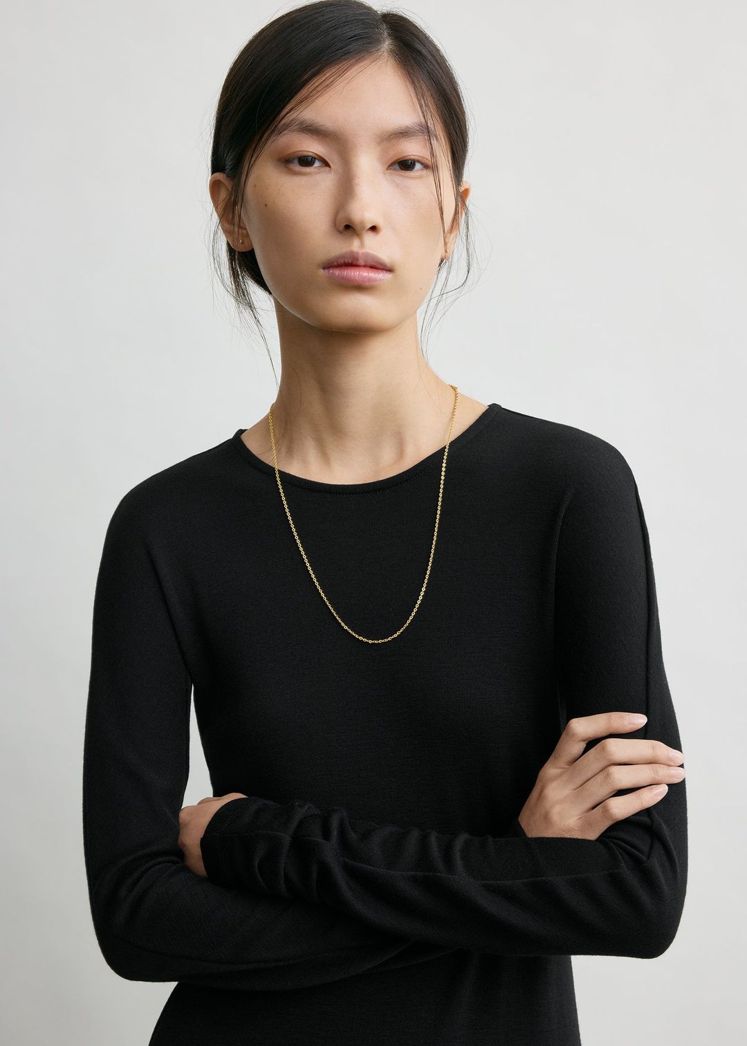 Long-sleeve everyday dress black #4