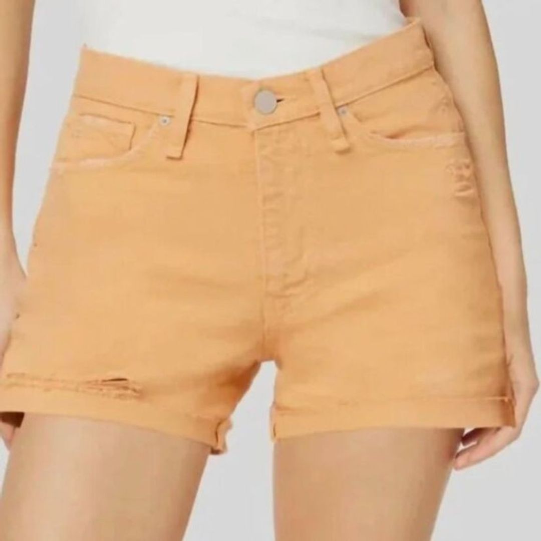 Devon High-Rise Boyfriend Short Clay Destructed Jean