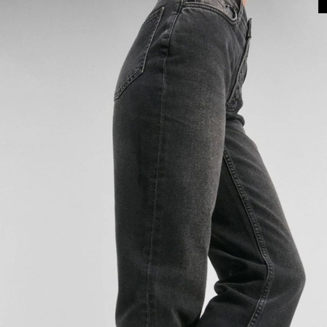 The Topanga High Rise Straight Jeans in Grey #3