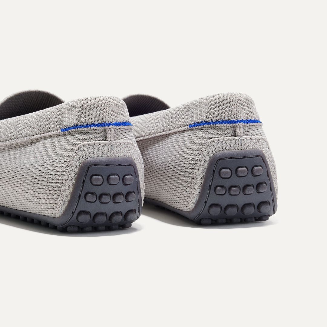 The Driving Loafer - Light Grey Herringbone #5