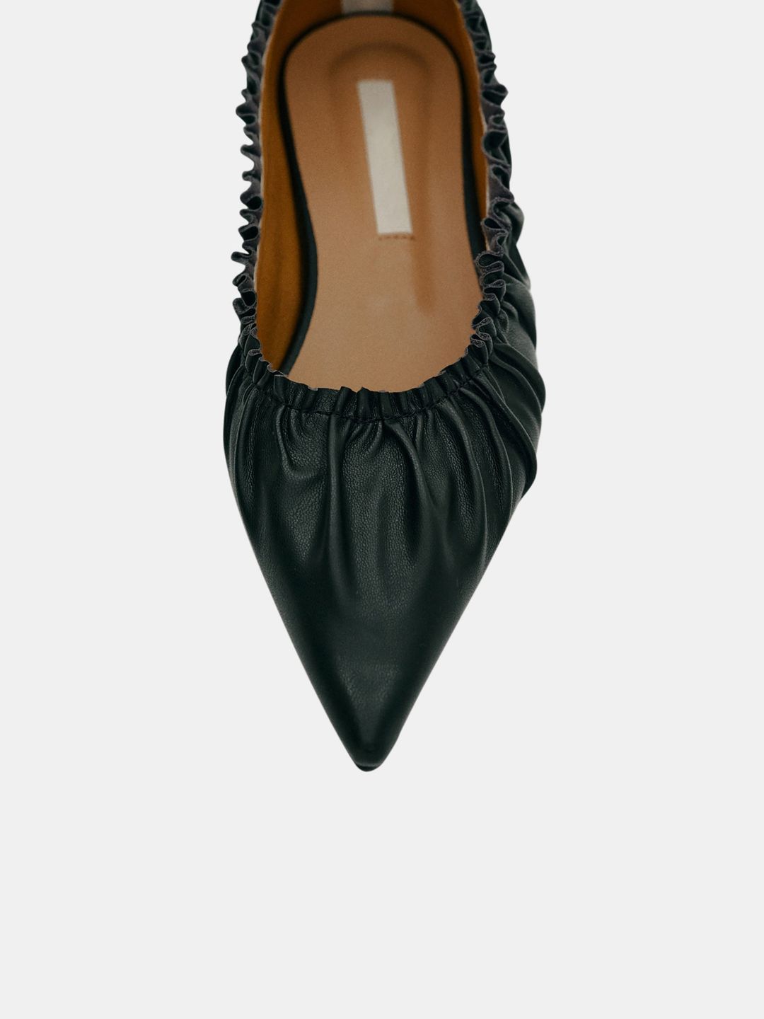 Scrunchie Ballerina Flats, Black #3