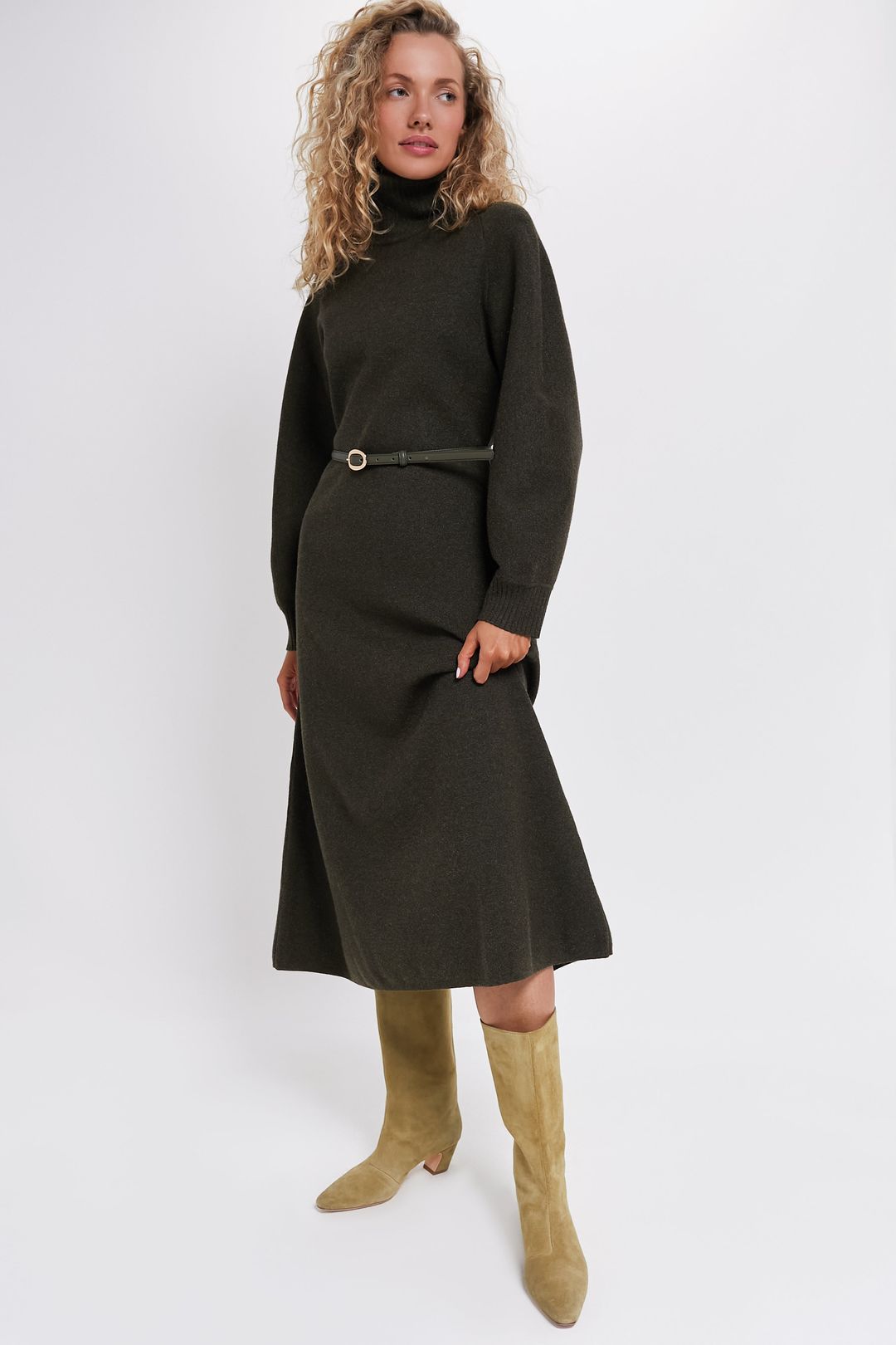 Moss Green Torie Sweater Dress #6