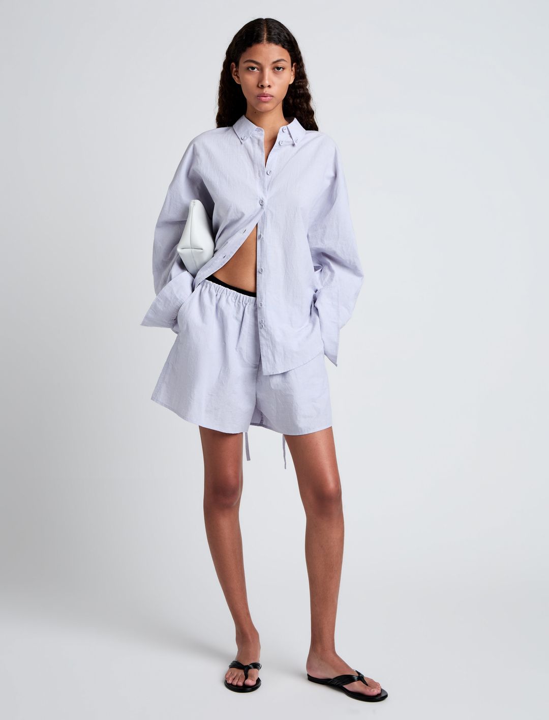 Jana Short in Linen Shirting