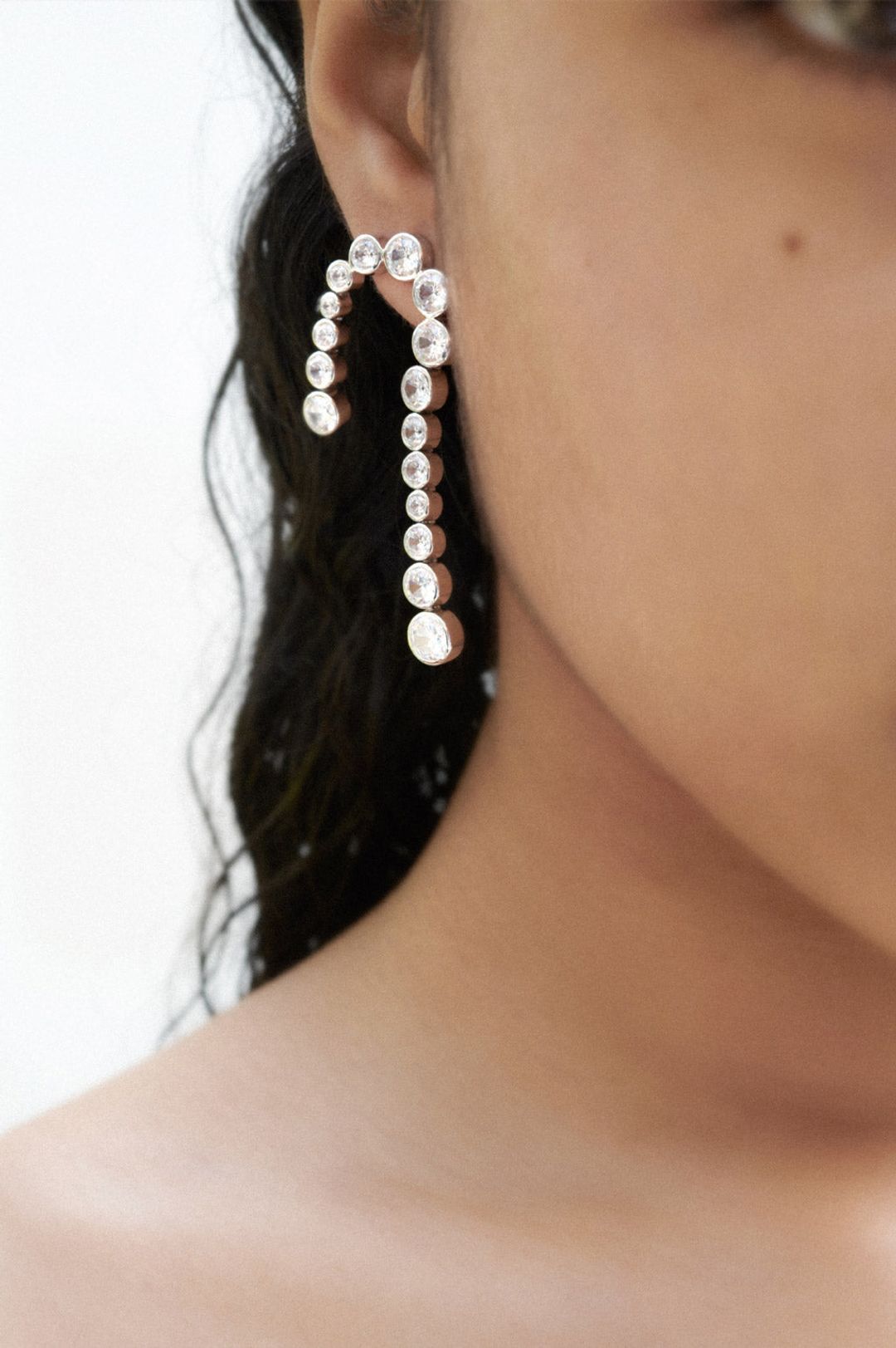 Glade - Zirconia and Recycled Silver Earrings #2