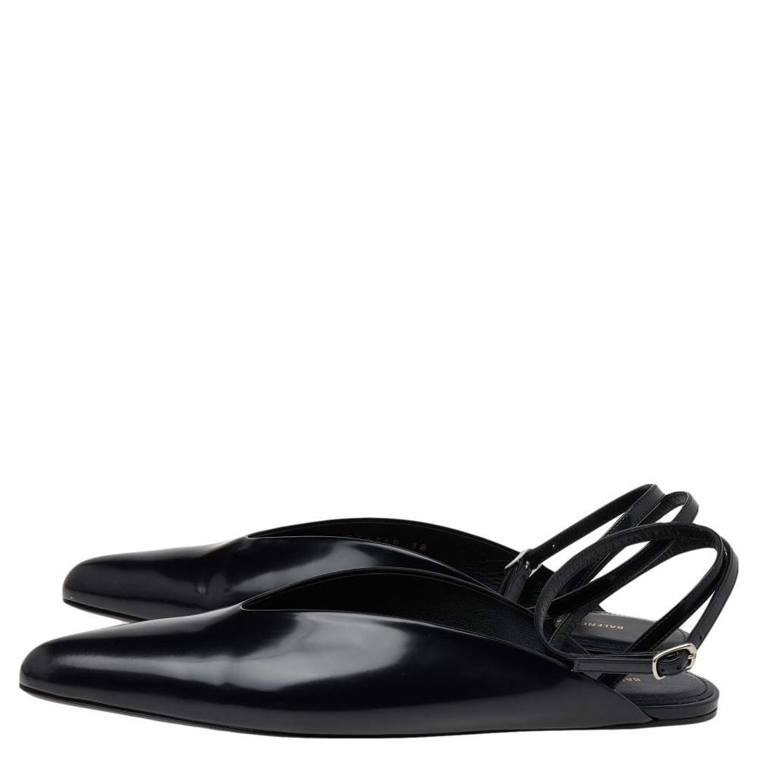 Knife Slingback Pointed Toe Flats