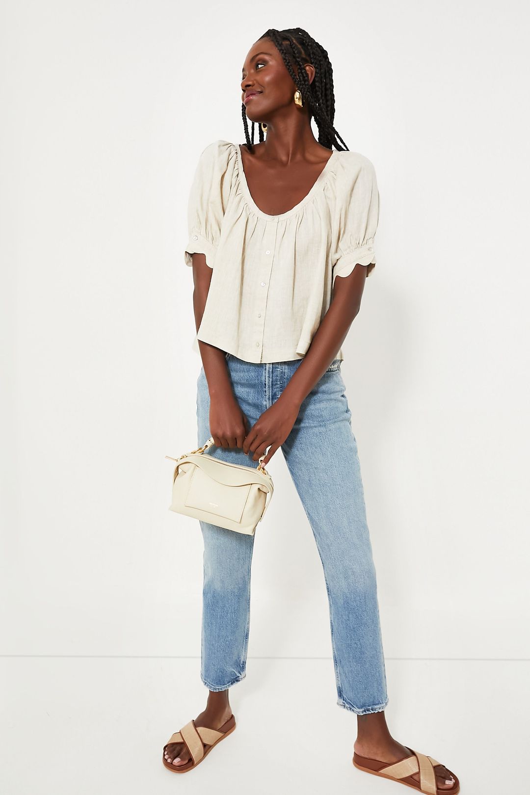 Natural Linen Tully Top #6