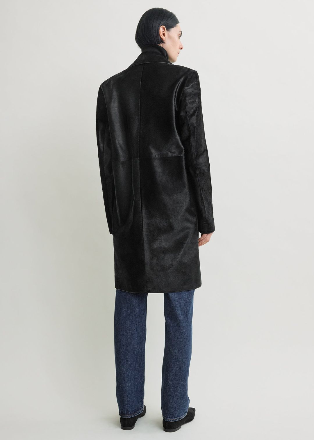 Pony hair coat black #3