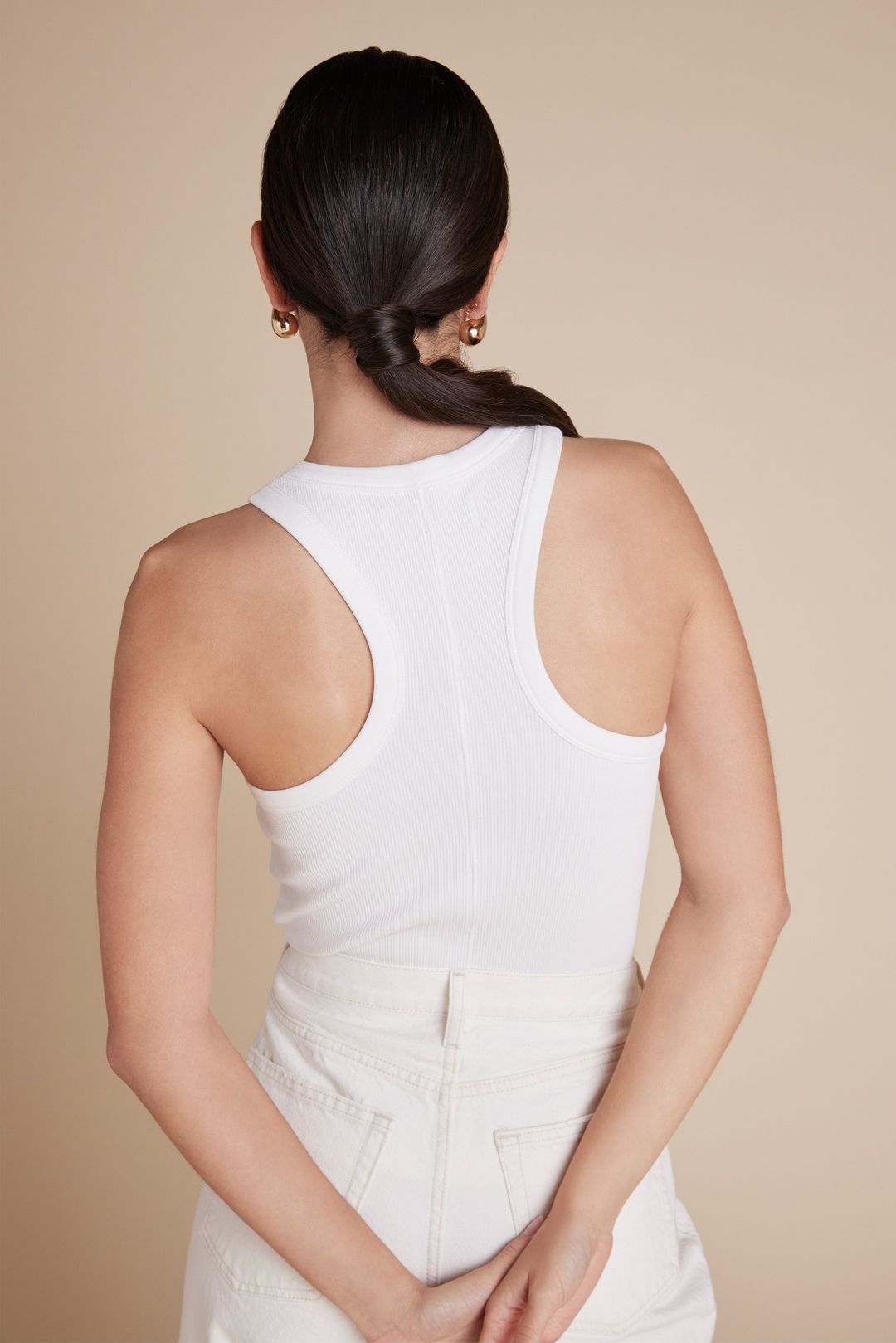The Racerback Tank in White #6